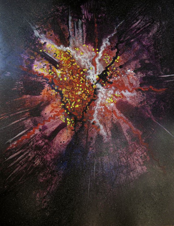 Painting - Acrylic Ink on Yupo: Enchanted Forest